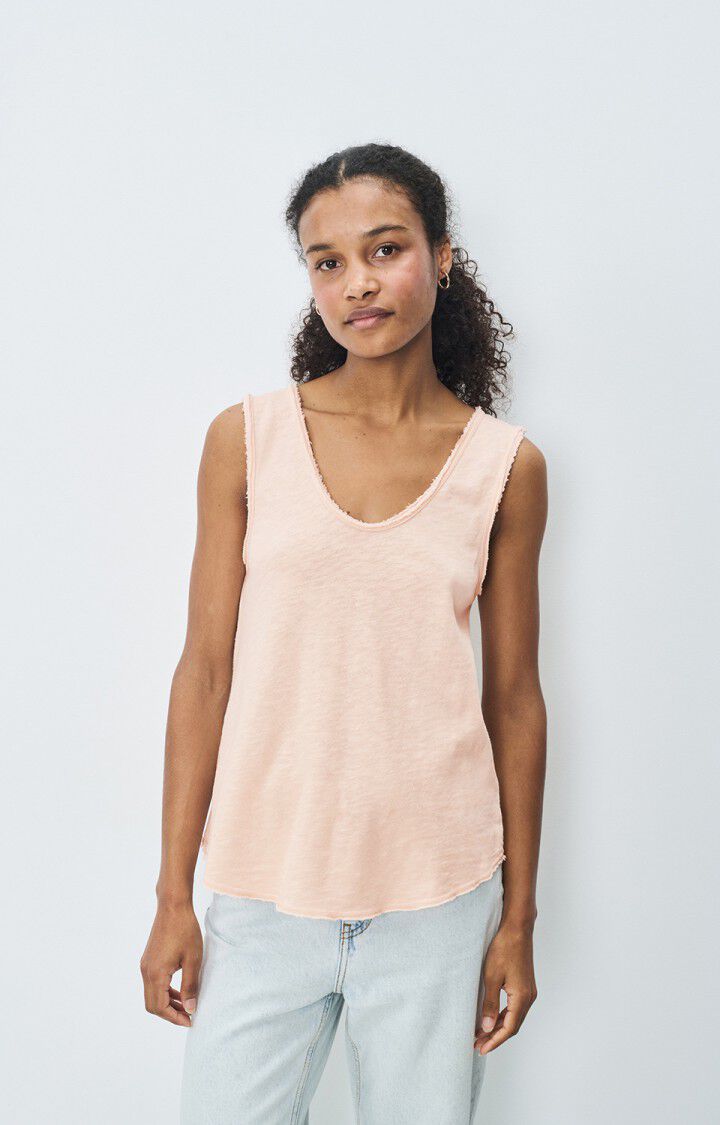 american vintage Débardeur femme Sonoma - BISCUIT VINTAGE 0 Sans manches Beige - E25