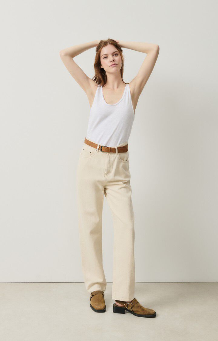 American Vintage Débardeur Femme Sonoma - BLANC 0 Sans Manches Blanc - E25