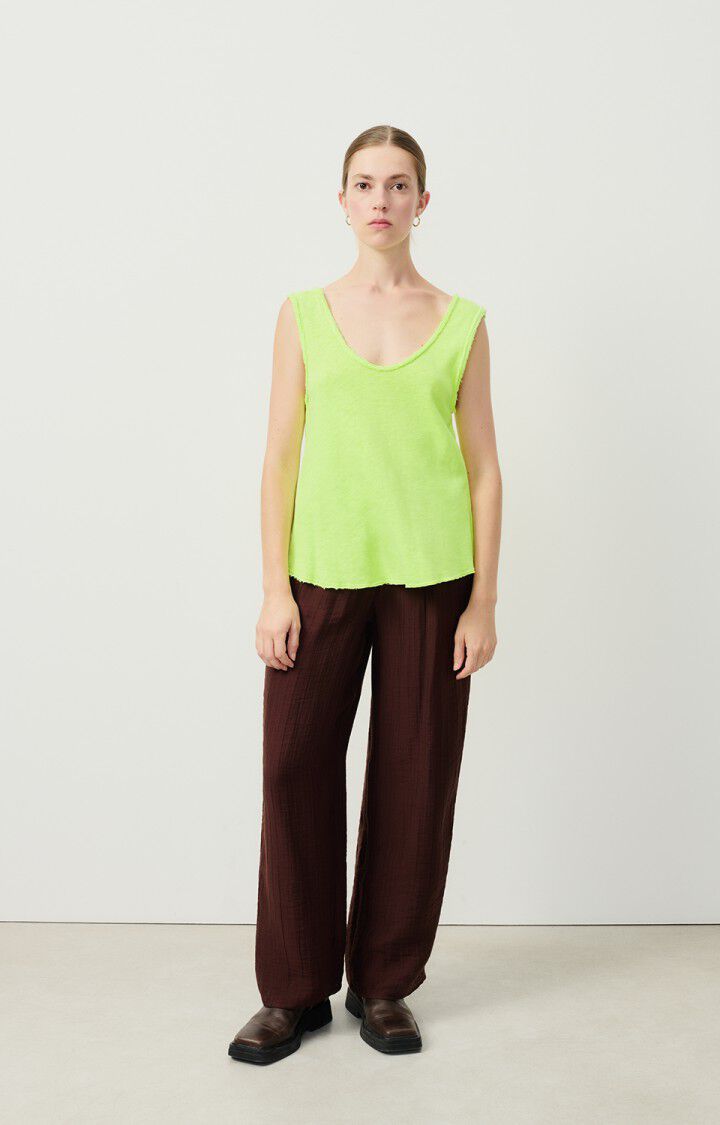 American Vintage Débardeur Femme Sonoma - JAUNE FLUO 0 Sans Manches Jaune - H24