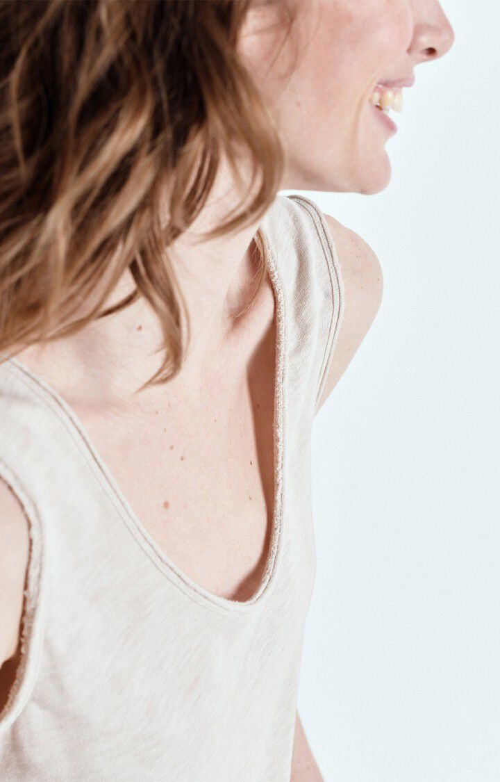 American Vintage Débardeur Femme Sonoma - MASTIC VINTAGE 0 Sans Manches Beige - E25