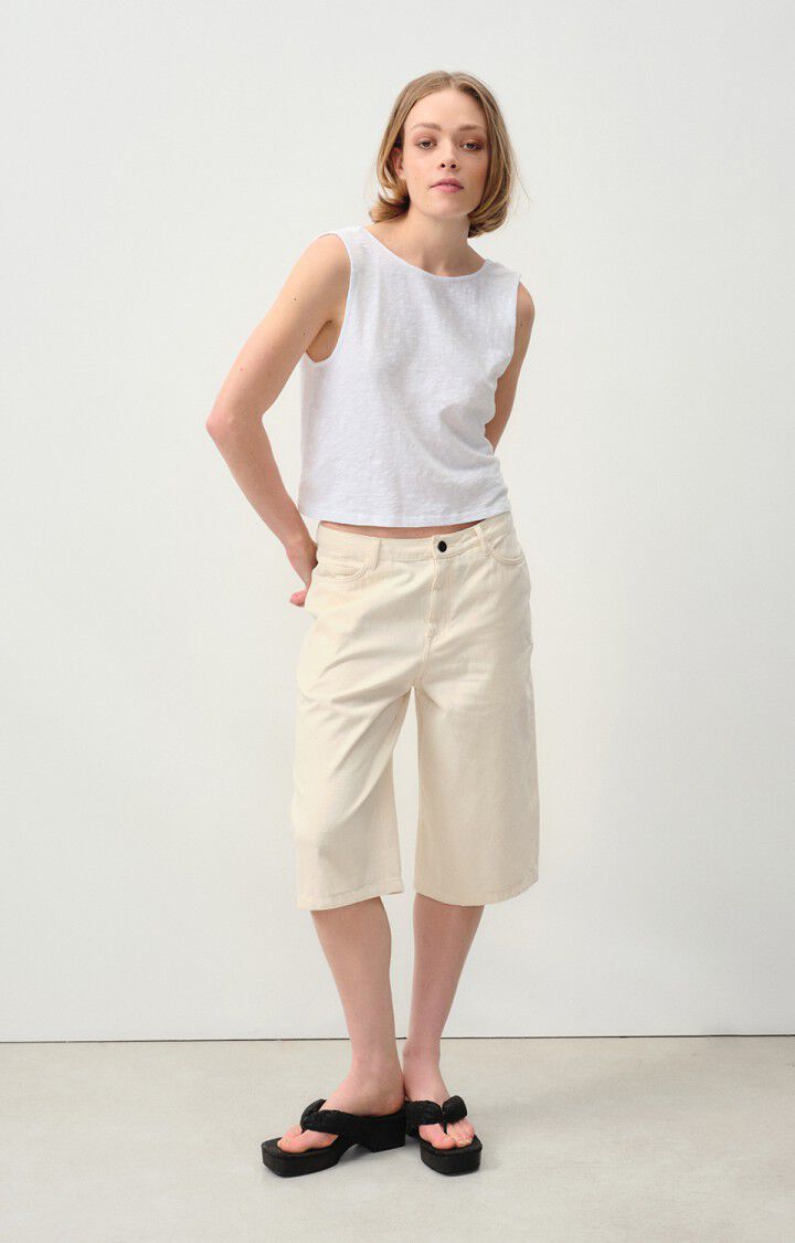 American Vintage Débardeur Femme Sully - BLANC 0 Sans Manches Blanc - E24