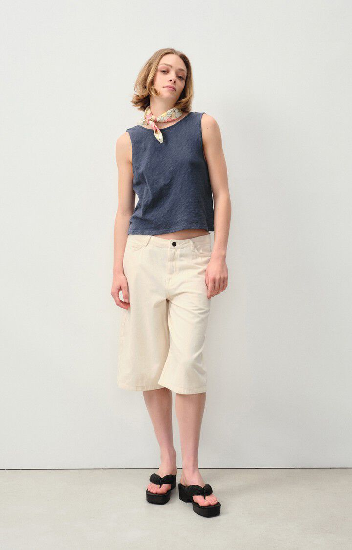 American Vintage Débardeur Femme Sully - NAVY 0 Sans Manches Bleu - E24