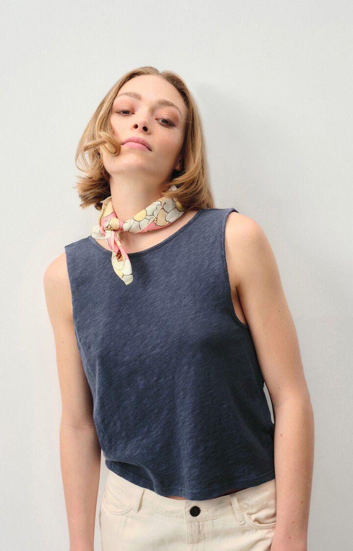 american vintage Débardeur femme Sully - NAVY 0 Sans manches Bleu - E24