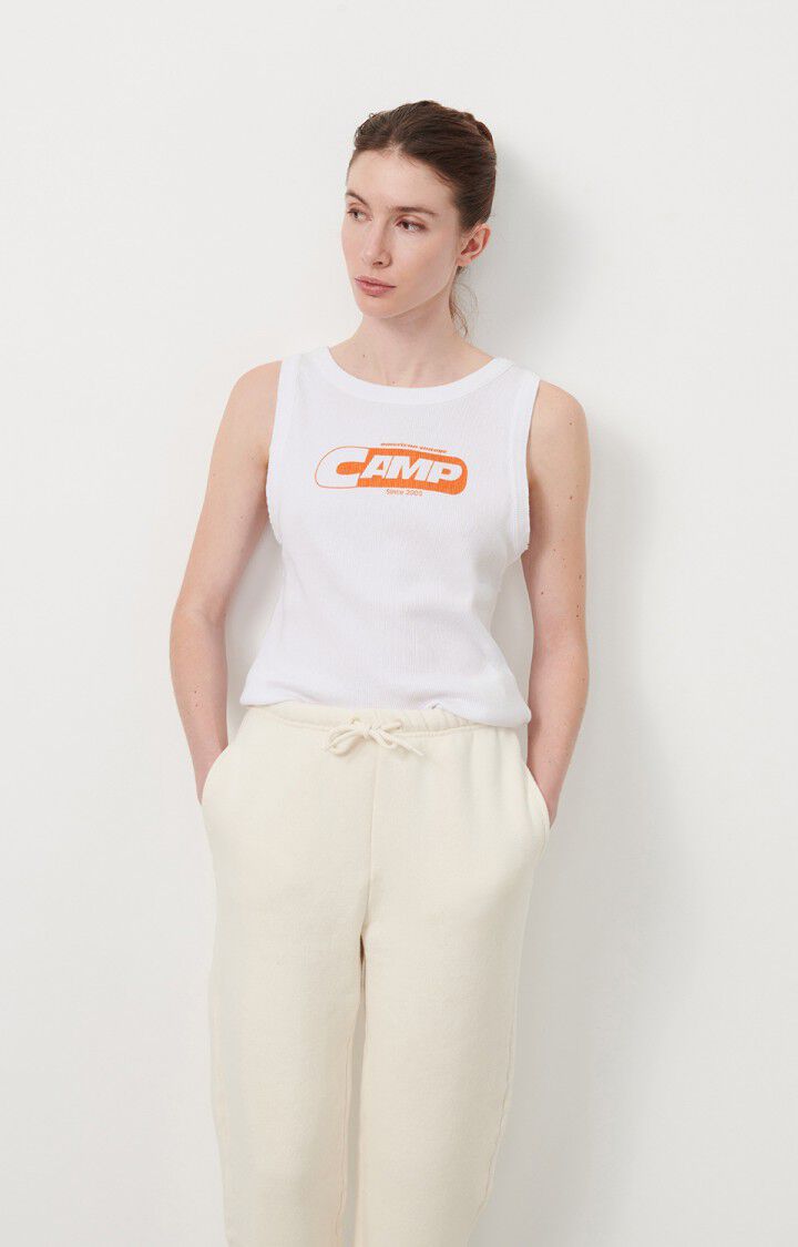 american vintage Débardeur femme Toledo - BLANC Sans manches Blanc - E23B