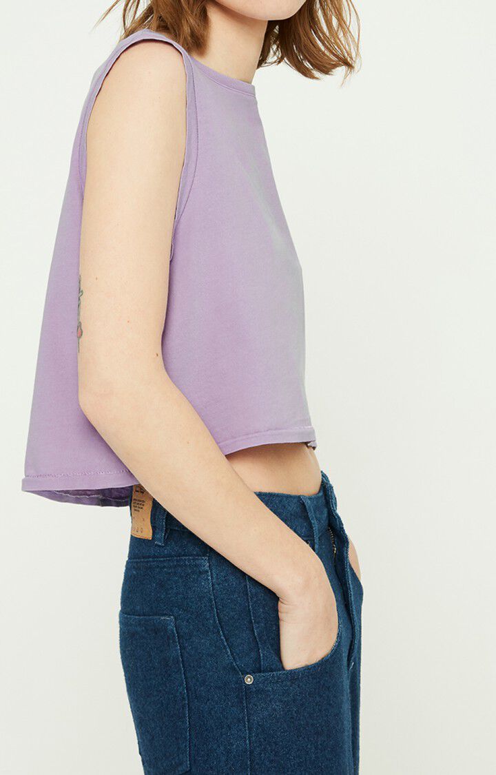 American Vintage Debardeur Femme Vegiflower - PARME Sans Manches Violet - E21