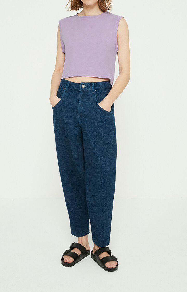 american vintage Debardeur femme Vegiflower - PARME Sans manches Violet - E21