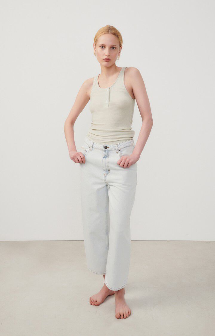 American Vintage Débardeur Femme Wepy - BRUME CHINE 0 Sans Manches Gris - E24