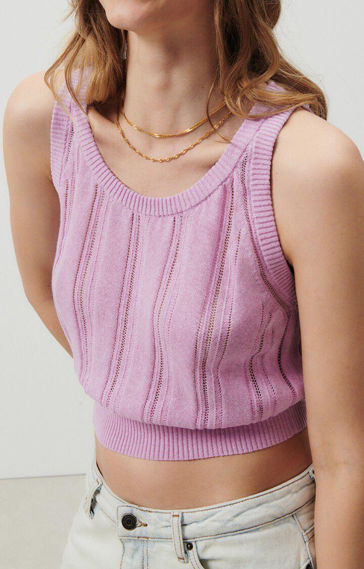 american vintage Débardeur femme Yogo - PARME 0 Sans manches Violet - E23