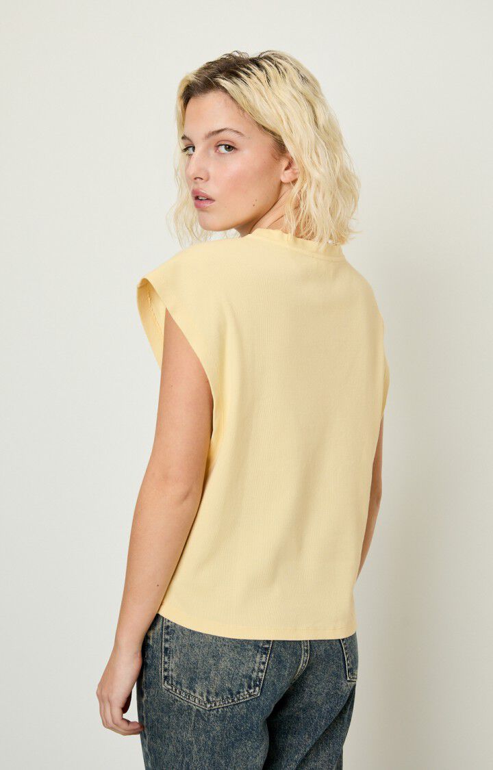 American Vintage Débardeur Femme Zelym - CREME ANGLAISE VINTAGE Sans Manches Beige - E23B