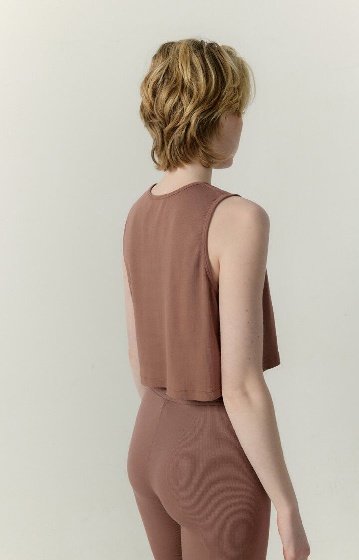 American Vintage Débardeur Femme Zelym - DATTE VINTAGE 0 Sans Manches Marron - E23