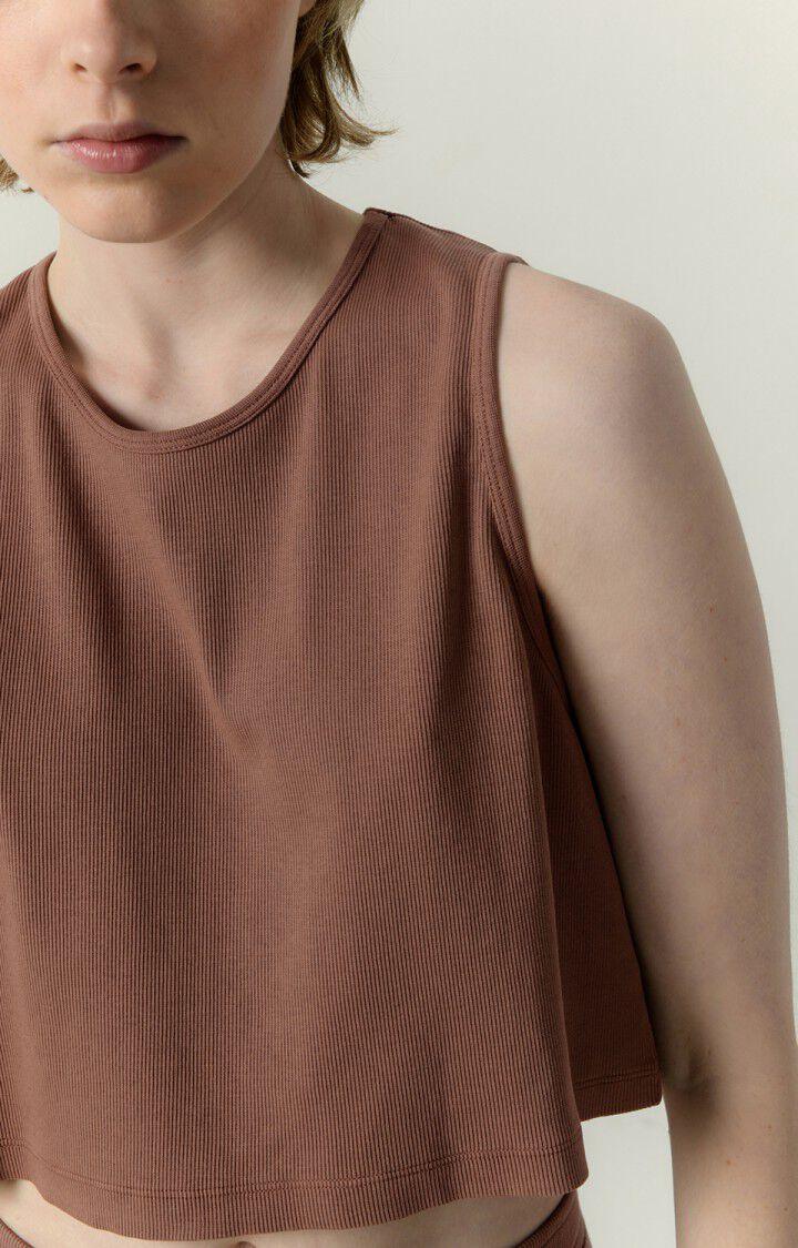 American Vintage Débardeur Femme Zelym - DATTE VINTAGE 0 Sans Manches Marron - E23