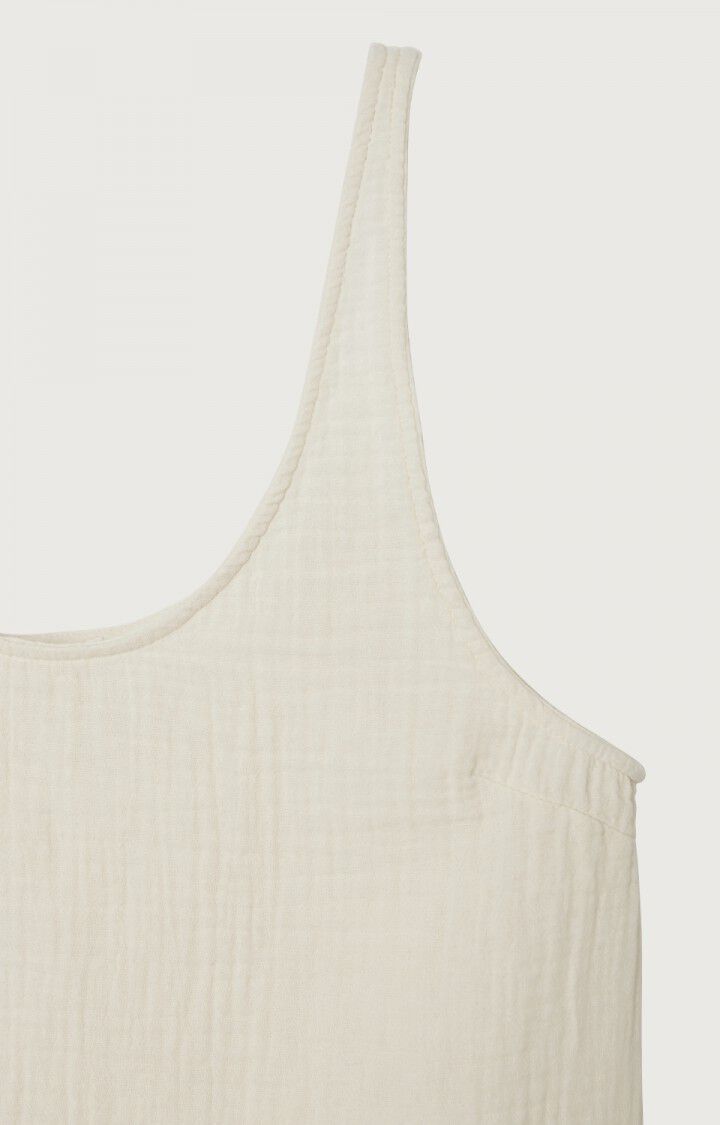 American Vintage Débardeur Femme Ziky - ECRU 0 Fines Bretelles Beige - E24