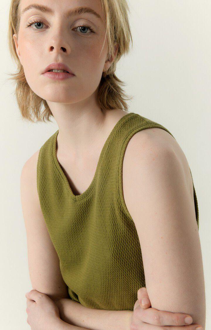 American Vintage Débardeur Femme Zymy - THYM Sans Manches Vert - E23B