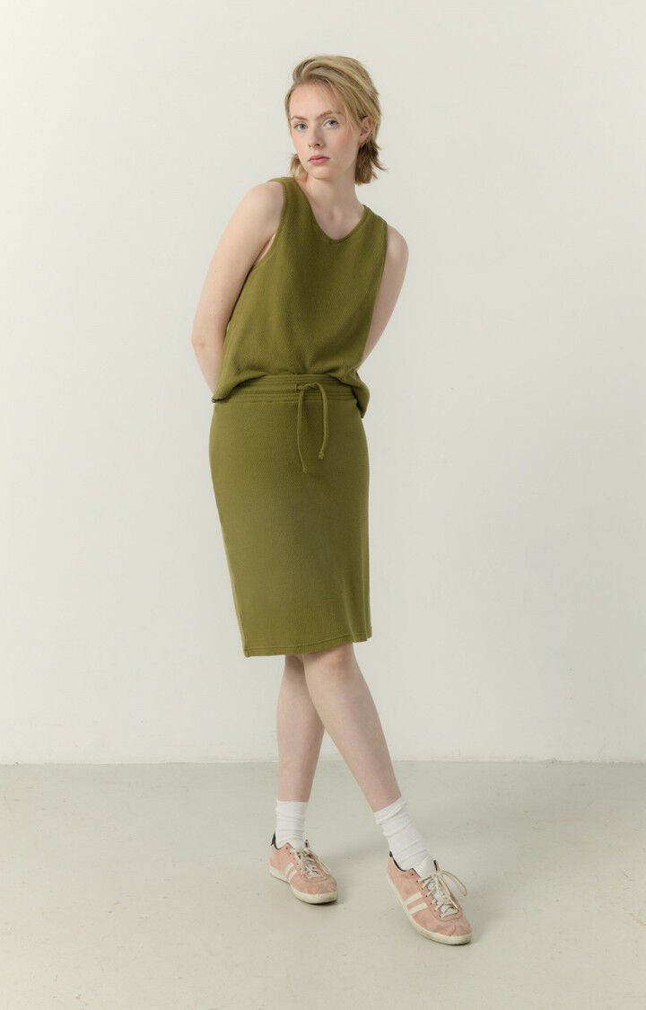 American Vintage Débardeur Femme Zymy - THYM Sans Manches Vert - E23B