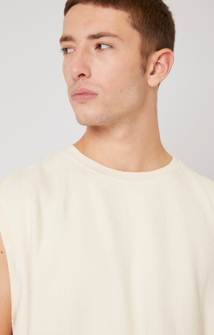 American Vintage Débardeur Homme Bobypark - ECRU Sans Manches Beige - E22