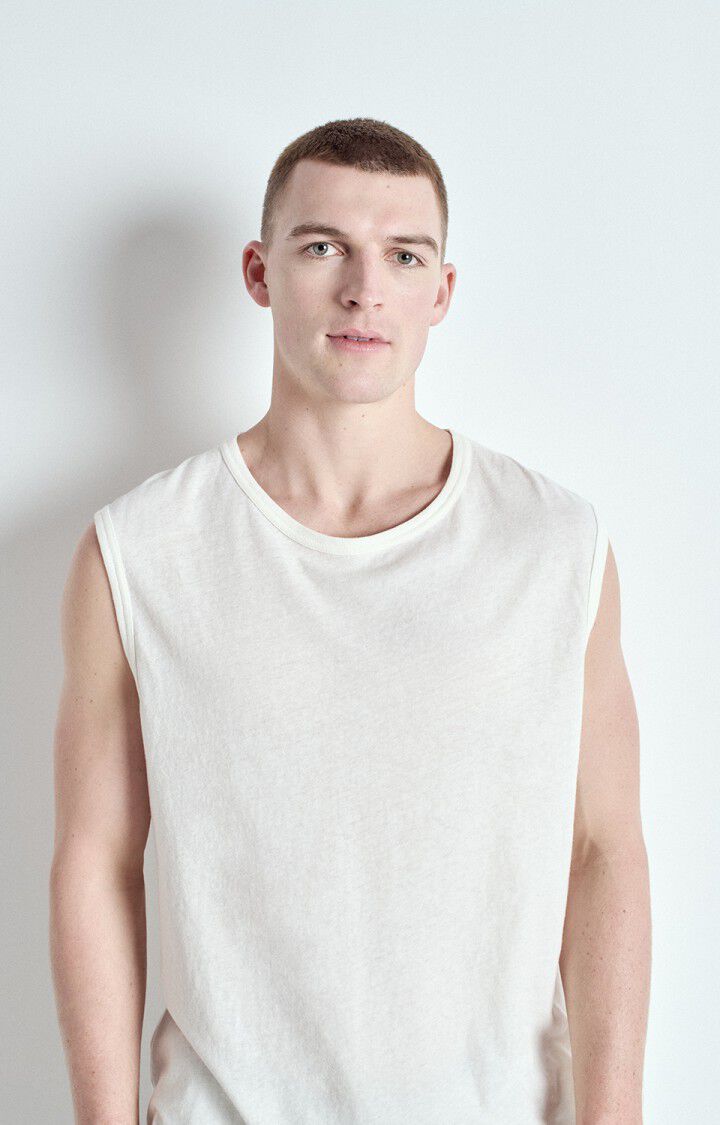 American Vintage Débardeur Homme Gamipy - BLANC 0 Sans Manches Blanc - E25