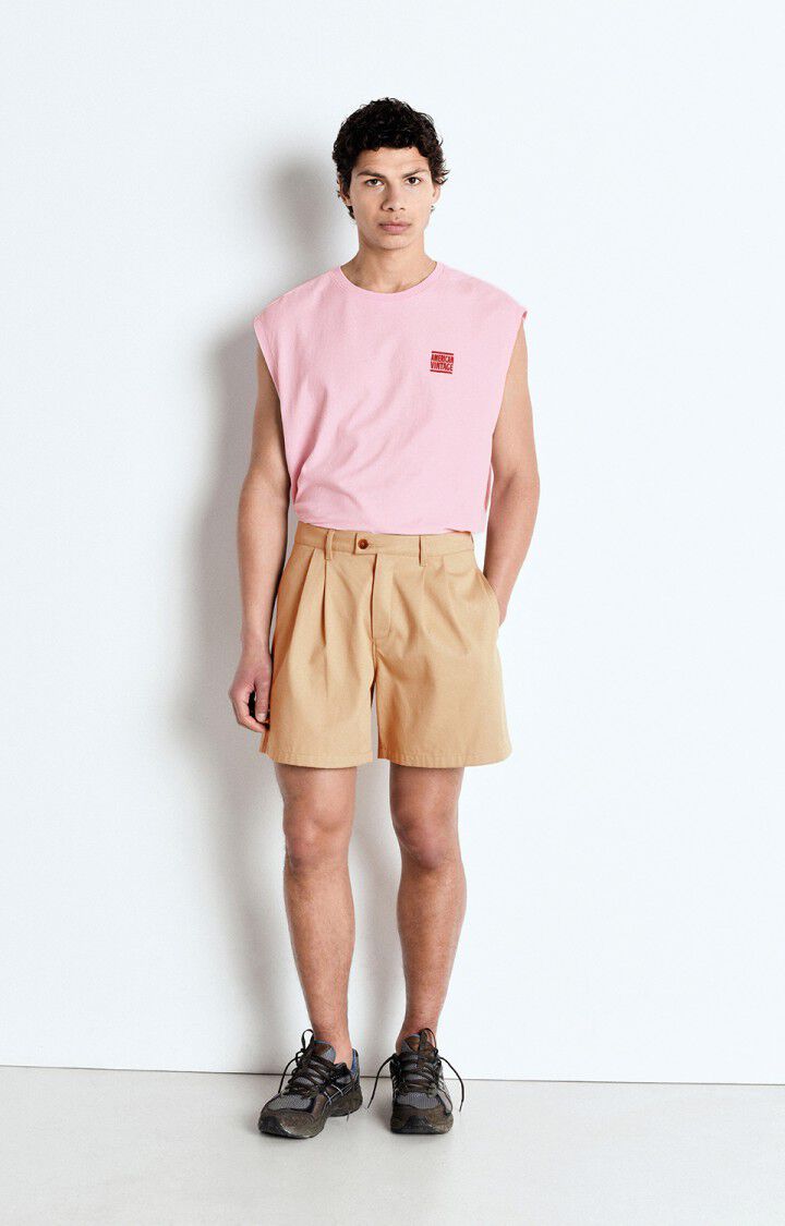 American Vintage Débardeur Homme Ykobow - GUIMAUVE Sans Manches Rose - E25