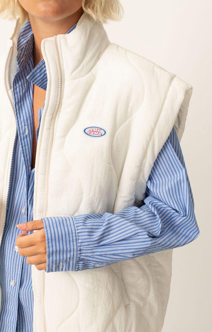 American Vintage Doudoune Femme Ifabay - BOULE DE NEIGE 0 Sans Manches Blanc - H24