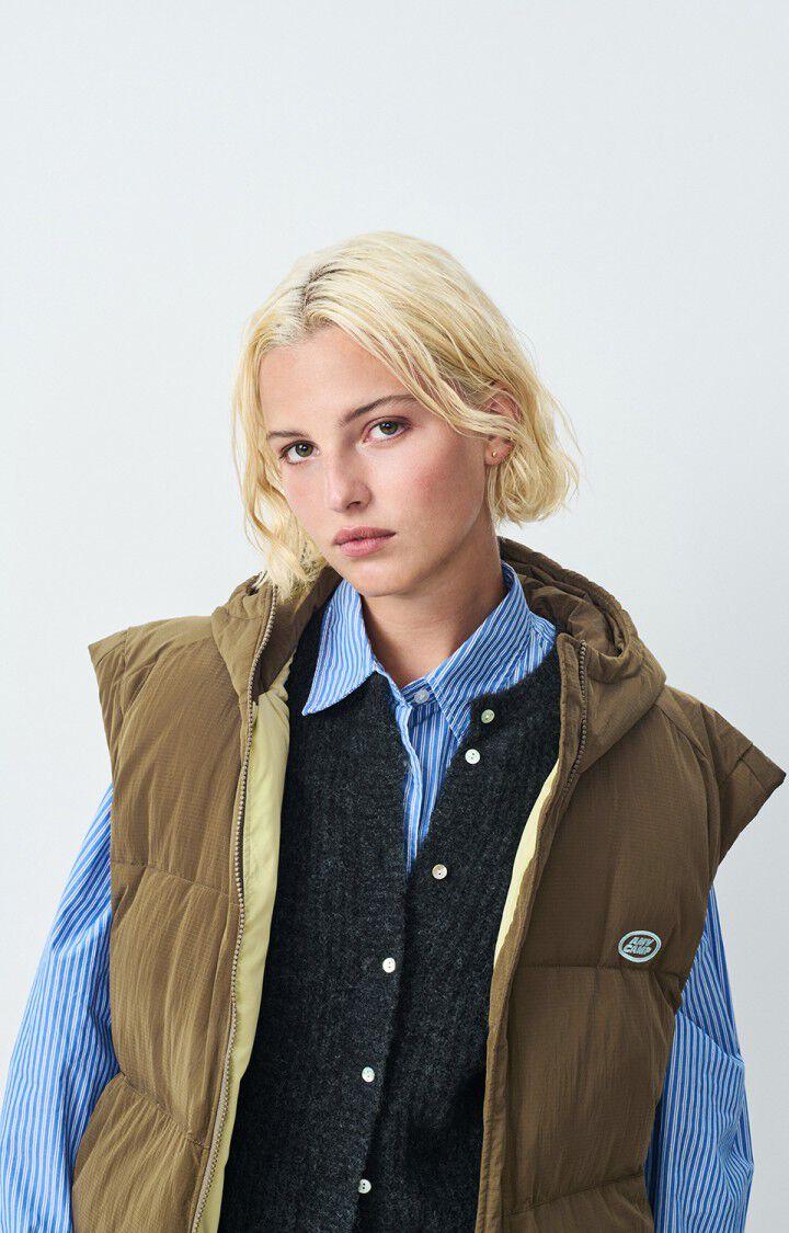 American Vintage Doudoune Femme Ifabay - CAMOUFLAGE 0 Manches Longues Vert - H24