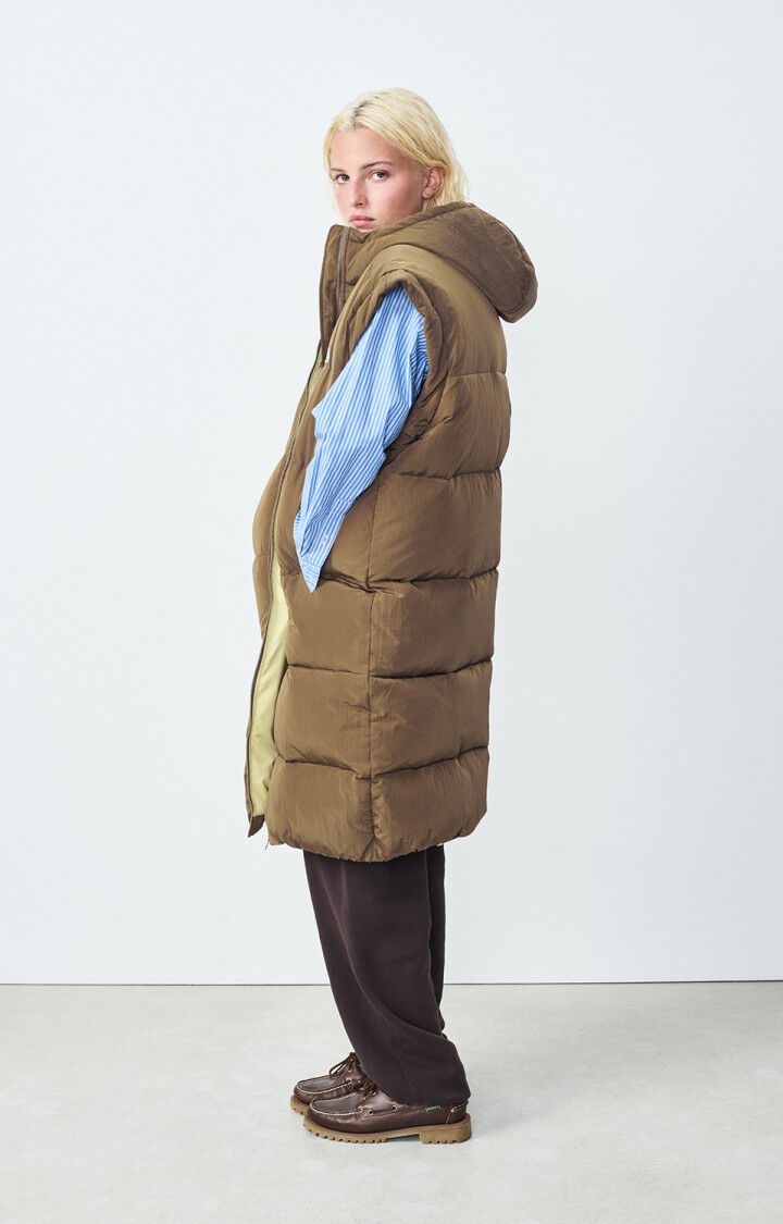 American Vintage Doudoune Femme Ifabay - CAMOUFLAGE 0 Manches Longues Vert - H24