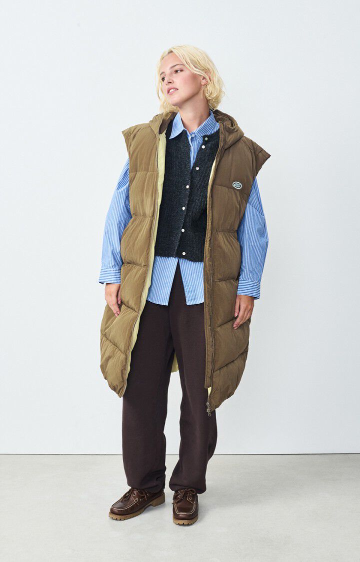 american vintage Doudoune femme Ifabay - CAMOUFLAGE 0 Manches longues Vert - H24