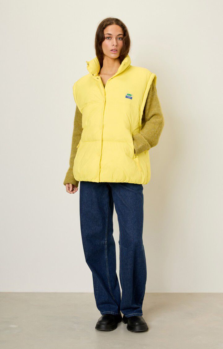 American Vintage Doudoune Femme Kolbay - BEURRE 0 Sans Manches Jaune - E23