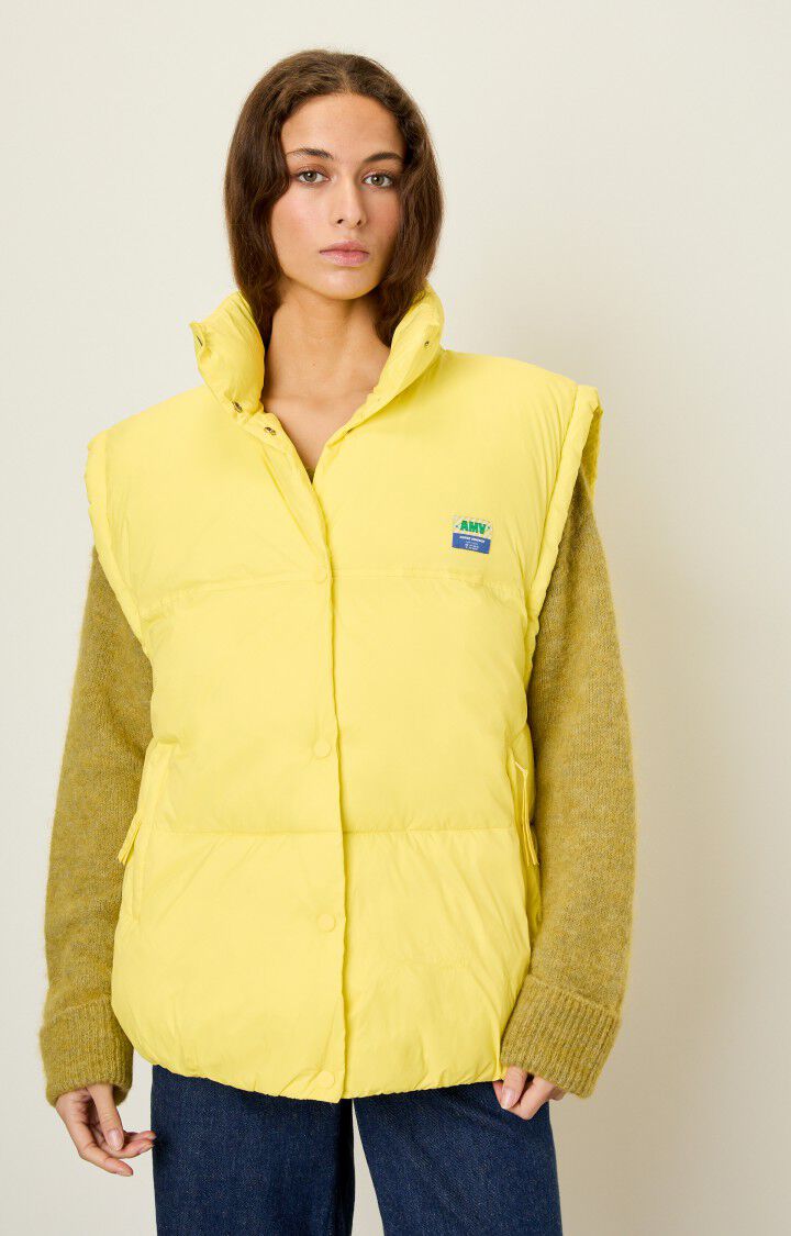 american vintage Doudoune femme Kolbay - BEURRE 0 Sans manches Jaune - E23