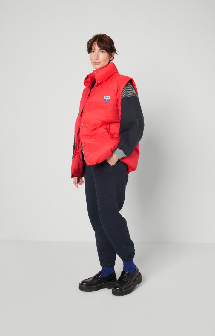American Vintage Doudoune Femme Kolbay - FRAMBOISINE Sans Manches Rouge - H22