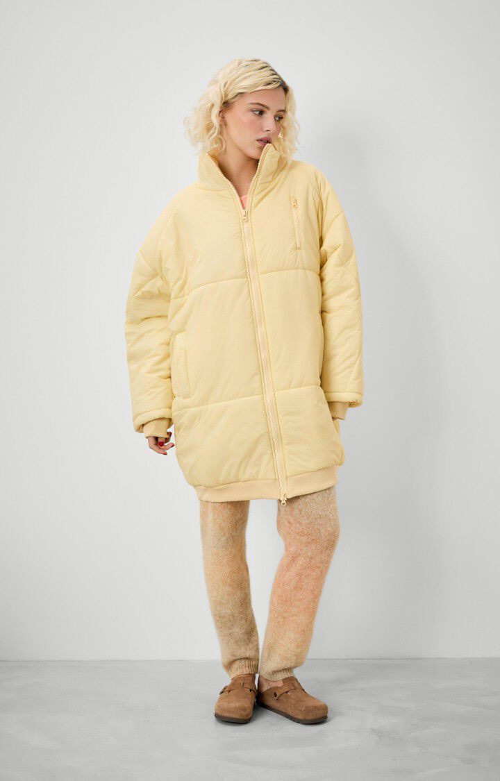 american vintage Doudoune femme Kolbay - ILE FLOTTANTE 5 Manches longues Jaune - H22