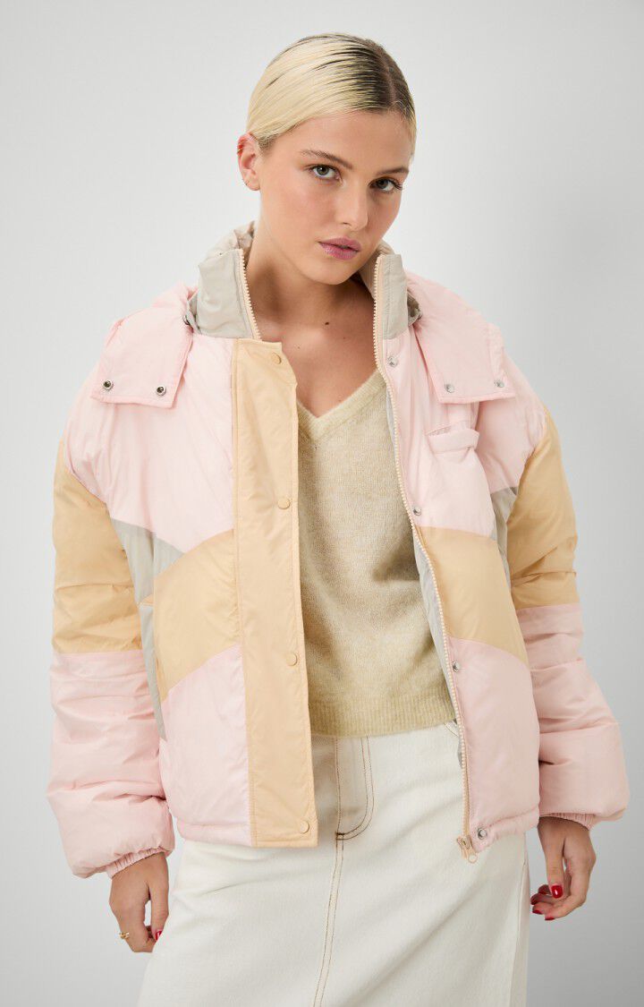 american vintage Doudoune femme Kolbay - TRICOLORE NUDE 59 Manches longues Rose - H22