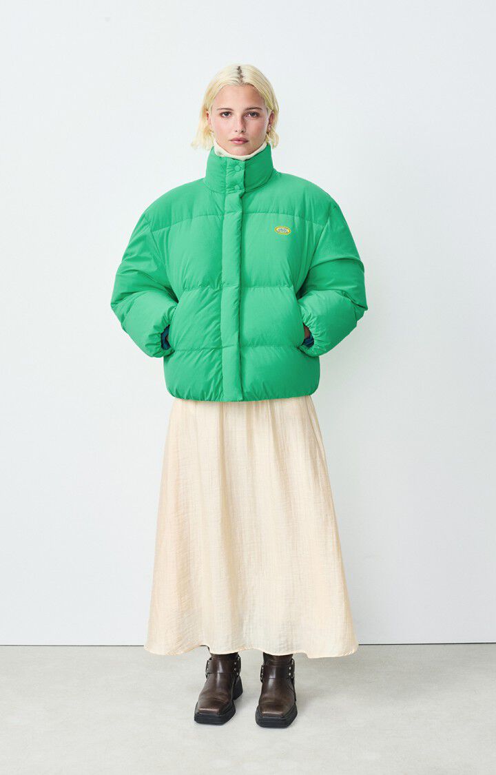 american vintage Doudoune femme Zaxoo - CHLOROPHYLLE 57 Manches longues Vert - H24