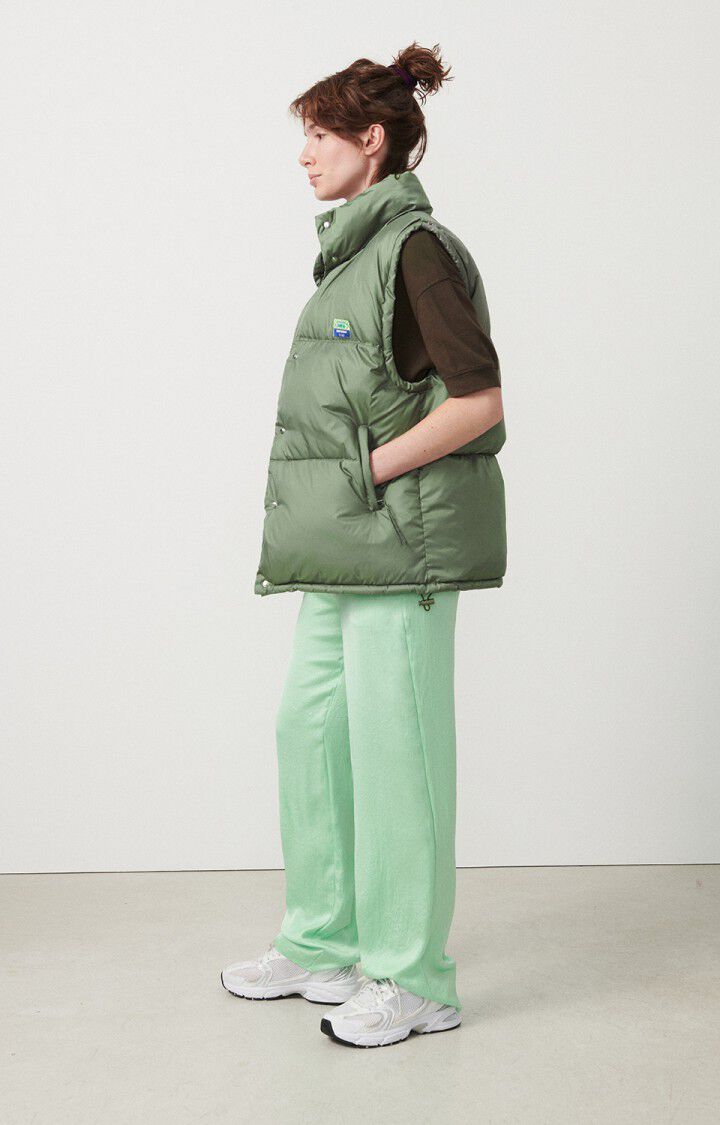 American Vintage Doudoune Femme Zidibay - KAKI 0 Sans Manches Vert - E24