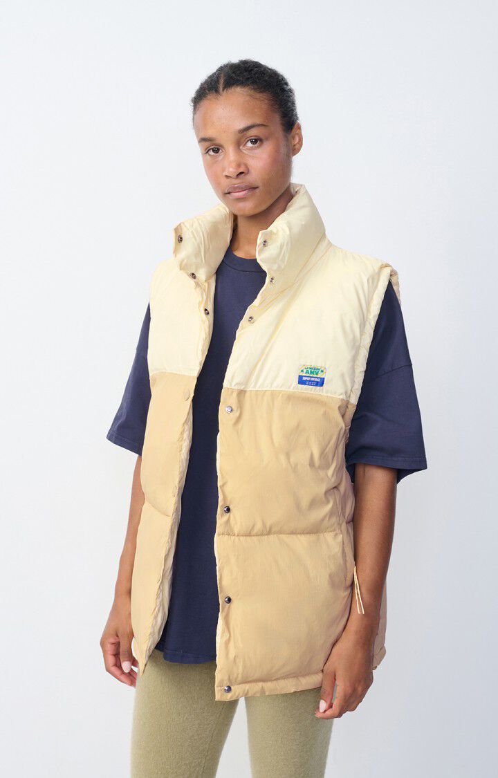 american vintage Doudoune femme Zotcity - CREME 0 Sans manches Beige - H23