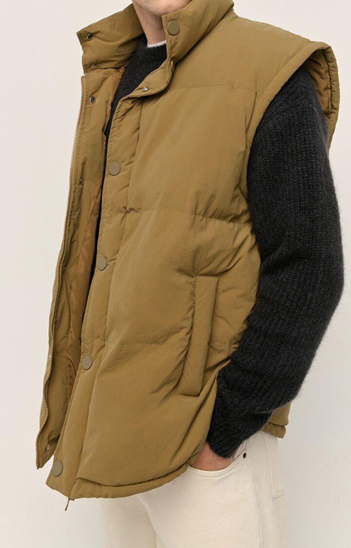 american vintage Doudoune homme Nymo - CAMEL Sans manches Marron - H22