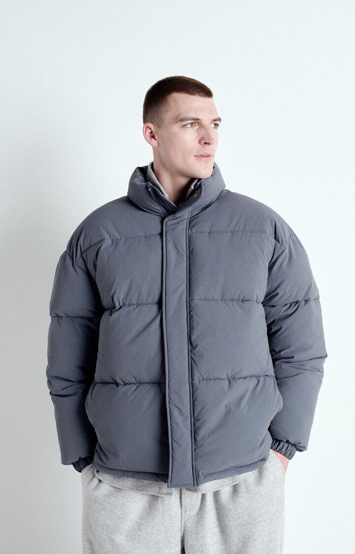 american vintage Doudoune homme Zaxoo - ACIER 62 Manches longues Gris - E25