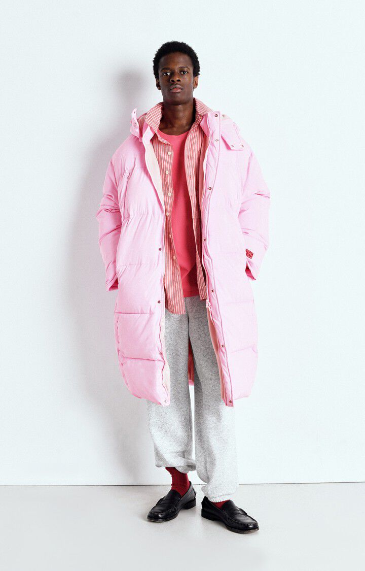 american vintage Doudoune homme Zaxoo - BABY PINK 62 Manches longues Rose - E25