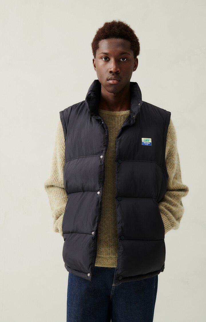 american vintage Doudoune homme Zidibay - NOIR 0 Sans manches Noir - E24