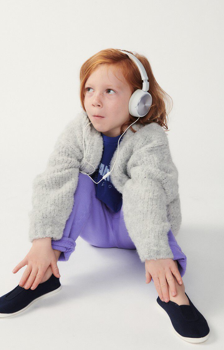 American Vintage Gilet Enfant Zolly - GRIS CHINE 34 Manches Longues Gris - E24