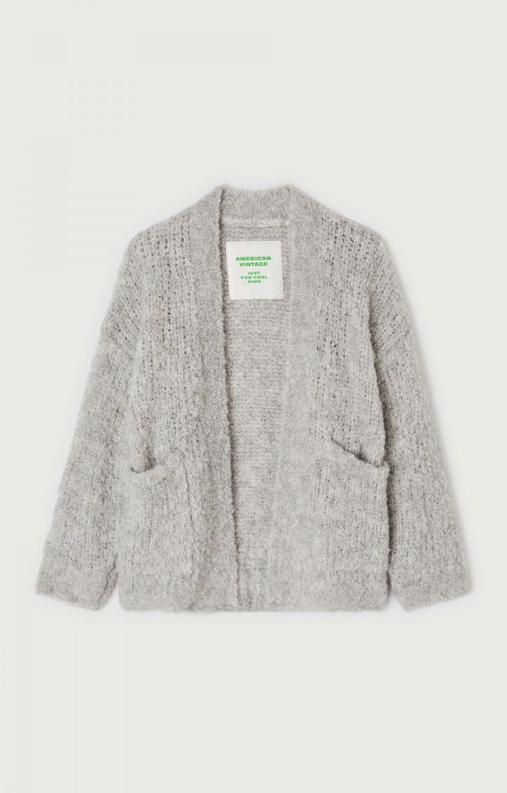 American Vintage Gilet Enfant Zolly - GRIS CHINE 34 Manches Longues Gris - E24