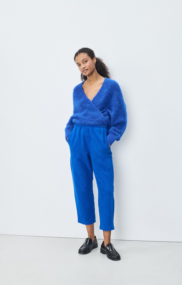 American Vintage Gilet Femme Bymi - BLEU ROI 35 Manches Longues Bleu - E25