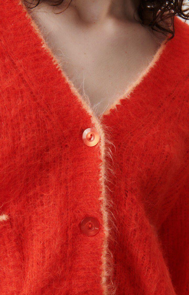 American Vintage Gilet Femme Bymi - LOVE 50 Manches Longues Rouge - E24