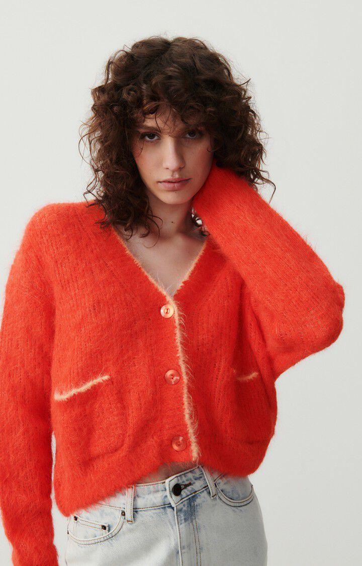 american vintage Gilet femme Bymi - LOVE 50 Manches longues Rouge - E24