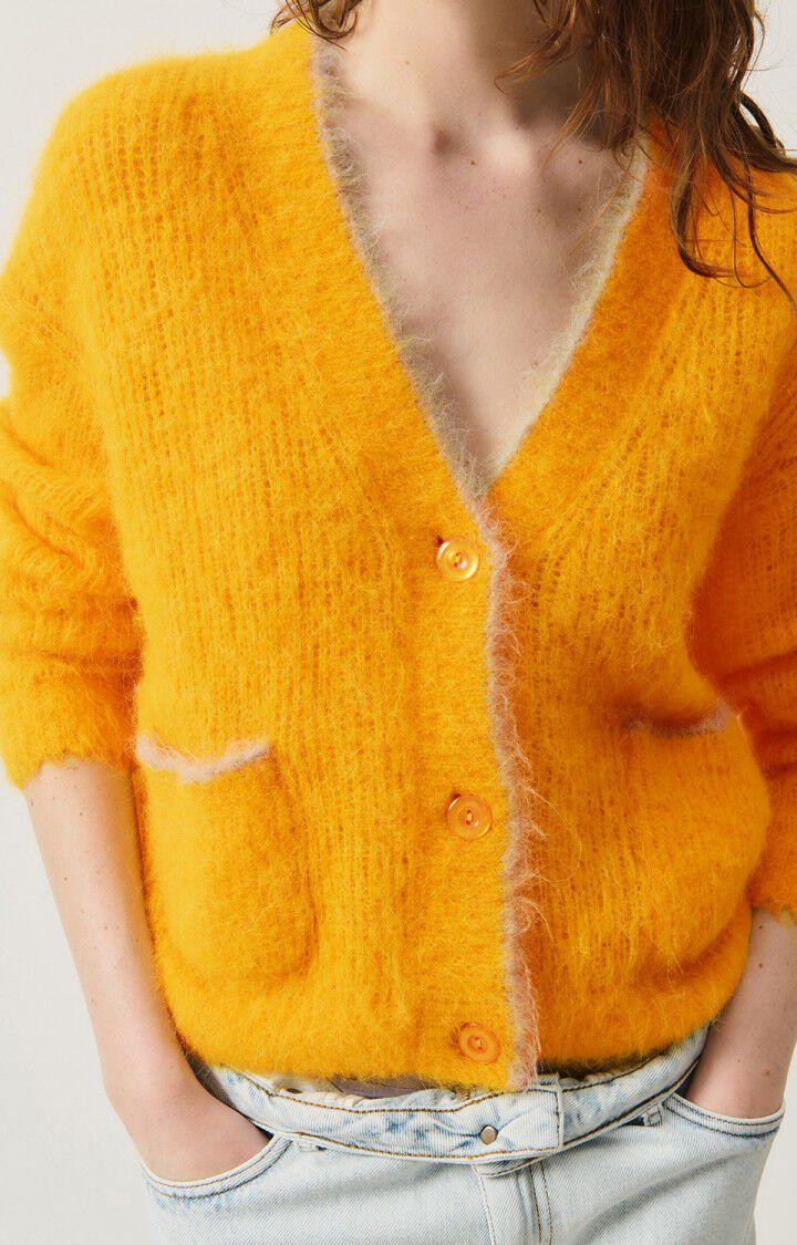 American Vintage Gilet Femme Bymi - MARMELADE 50 Manches Longues Jaune - H24