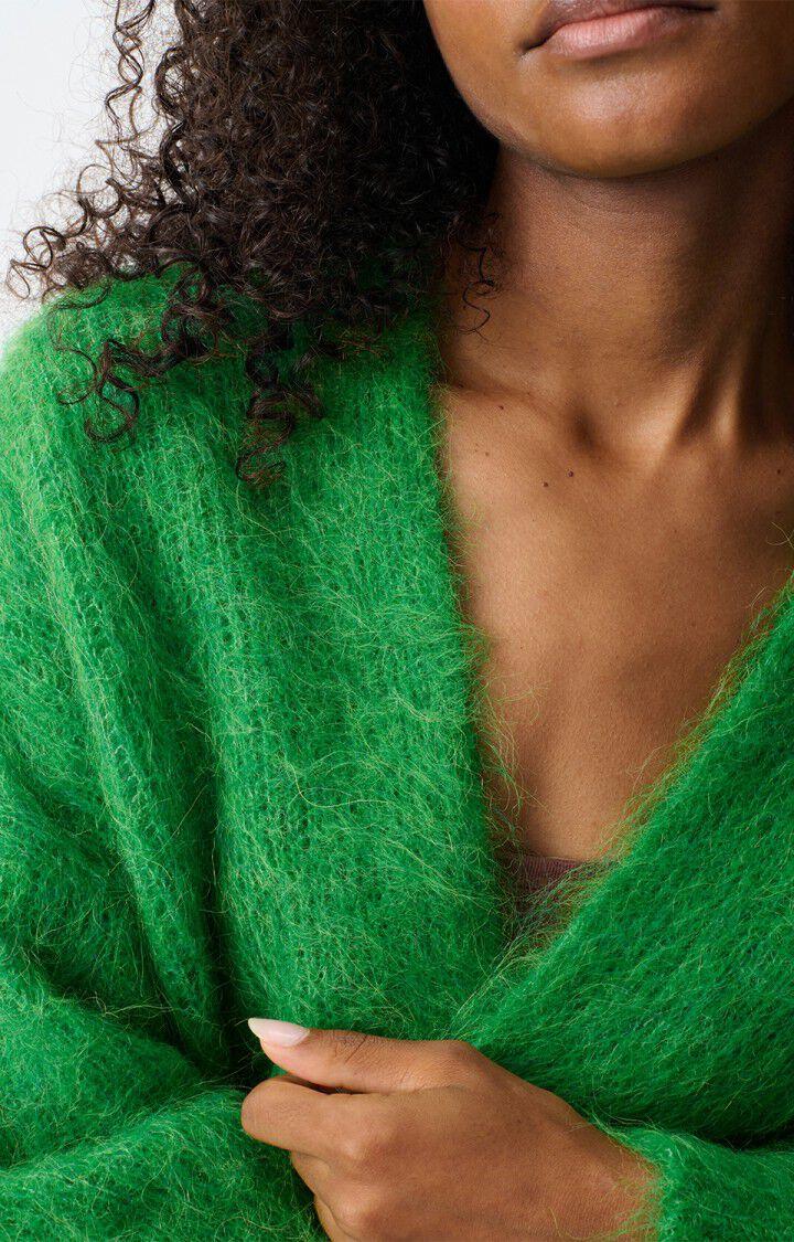 American Vintage Gilet Femme Bymi - TREFLE CHINE 35 Manches Longues Vert - H24