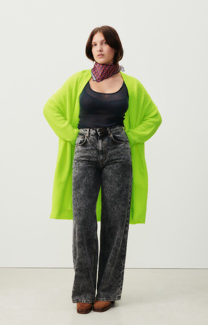 American Vintage Gilet Femme Cikoya - JAUNE FLUO 44 Manches Longues Jaune - H23