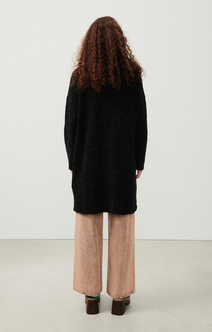 American Vintage Gilet Femme Cikoya - NOIR CHINE 44 Manches Longues Noir - H23