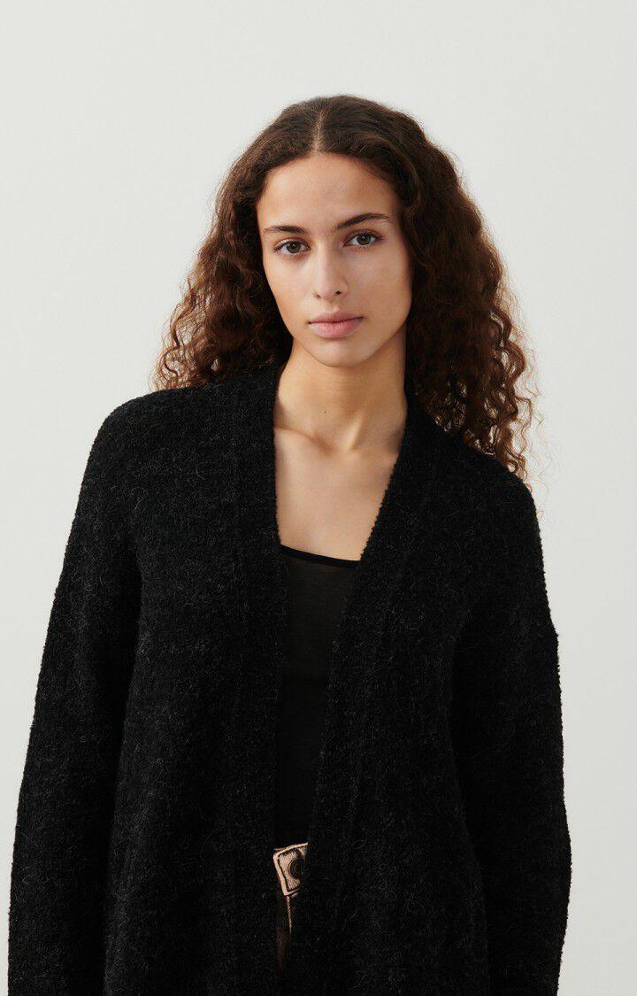 American Vintage Gilet Femme Cikoya - NOIR CHINE 44 Manches Longues Noir - H23