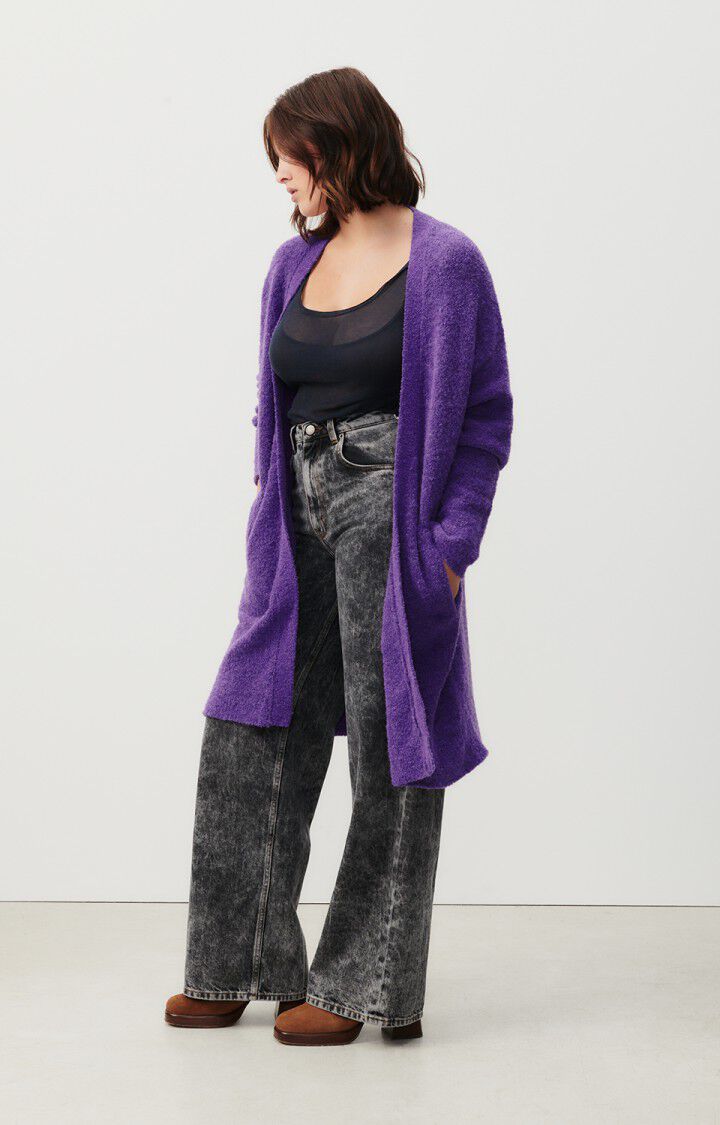 American Vintage Gilet Femme Cikoya - VIOLET 44 Manches Longues Violet - H23