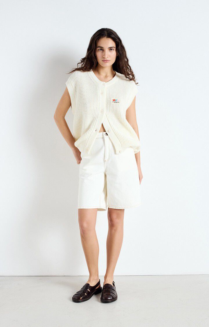 American Vintage Gilet Femme Crashway - NACRE Sans Manches Beige - E25