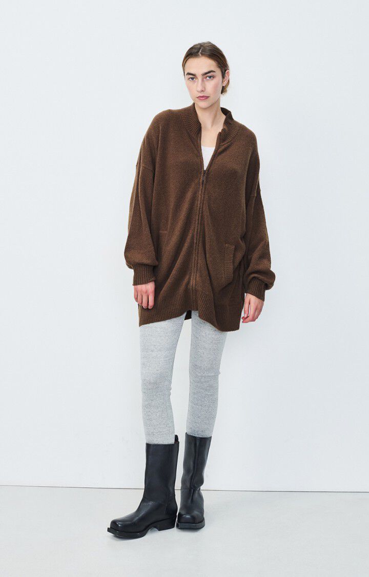 American Vintage Gilet Femme Damsville - BROWNIE 45 Manches Longues Marron - H22